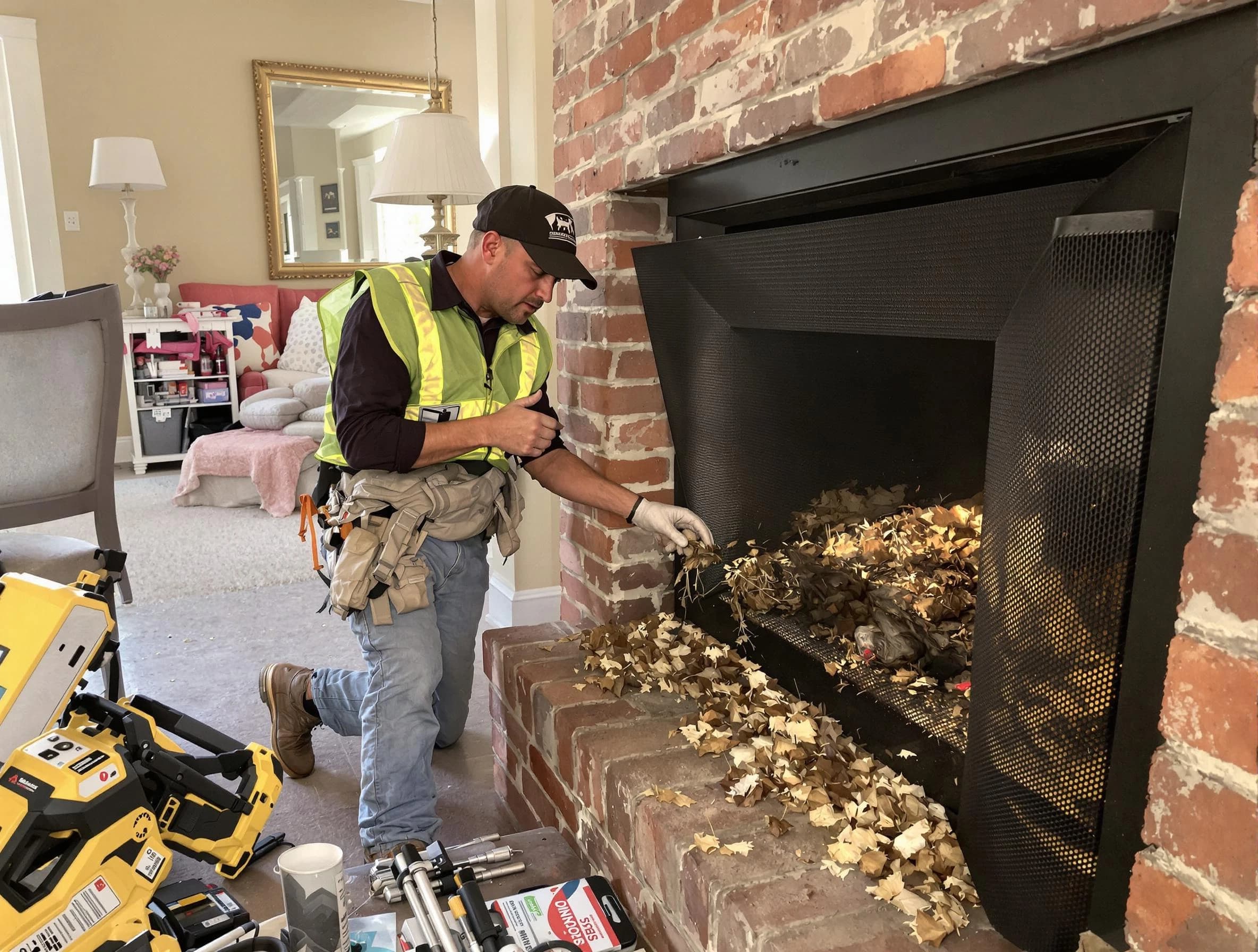 Safe screening installation by Smyrna Chimney Sweep in Smyrna, TN