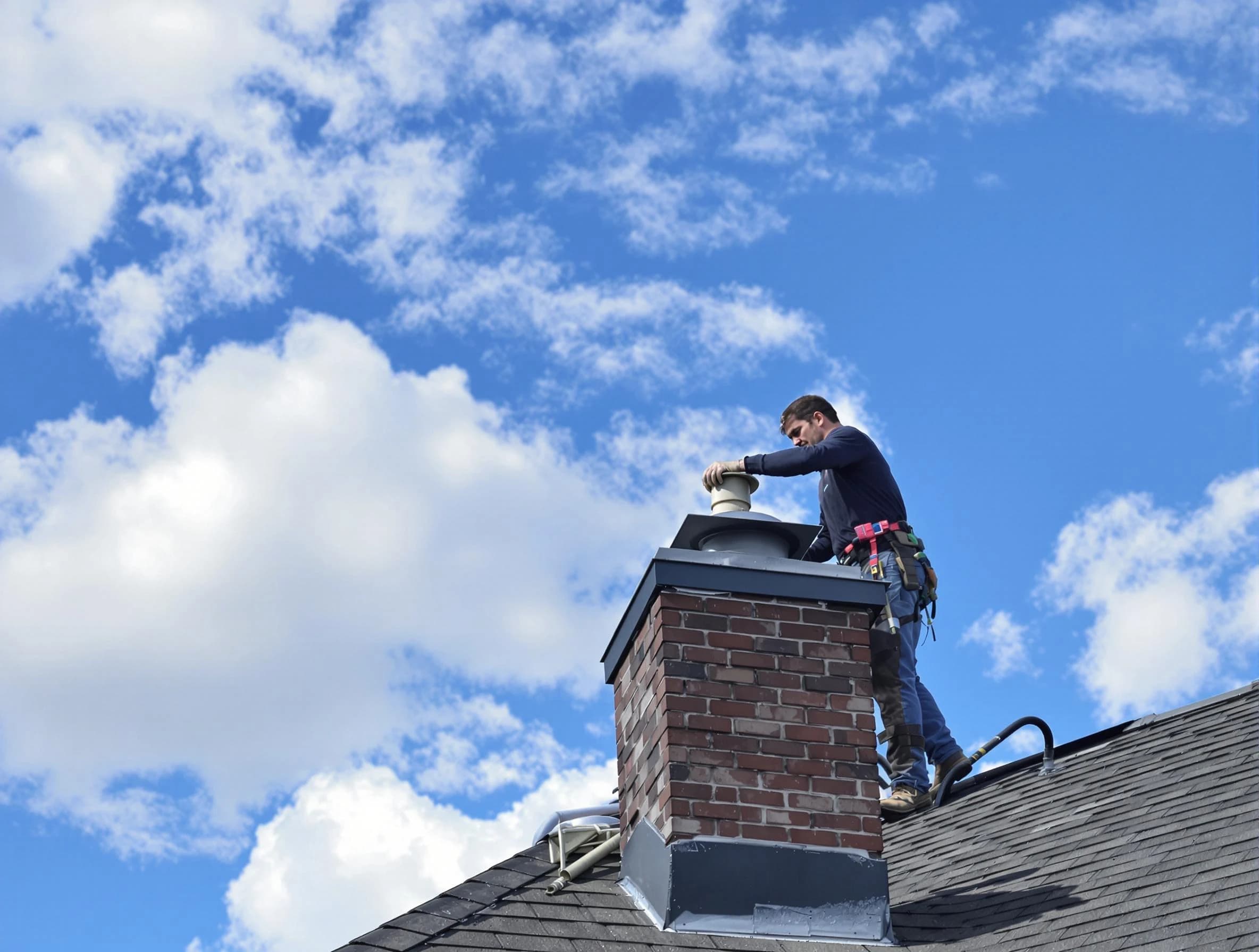 Smyrna Chimney Sweep installing a sturdy chimney cap in Smyrna, TN