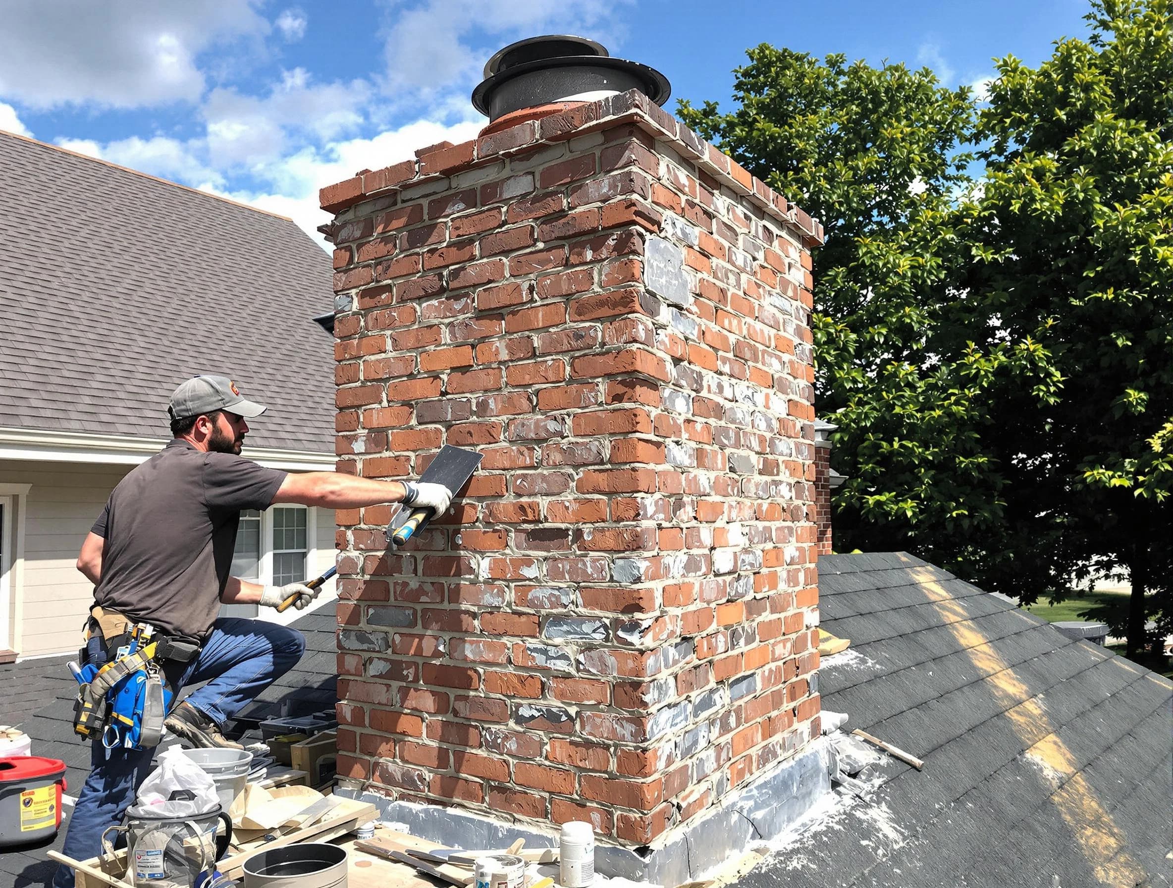 Completed chimney rebuild by Smyrna Chimney Sweep in Smyrna, TN