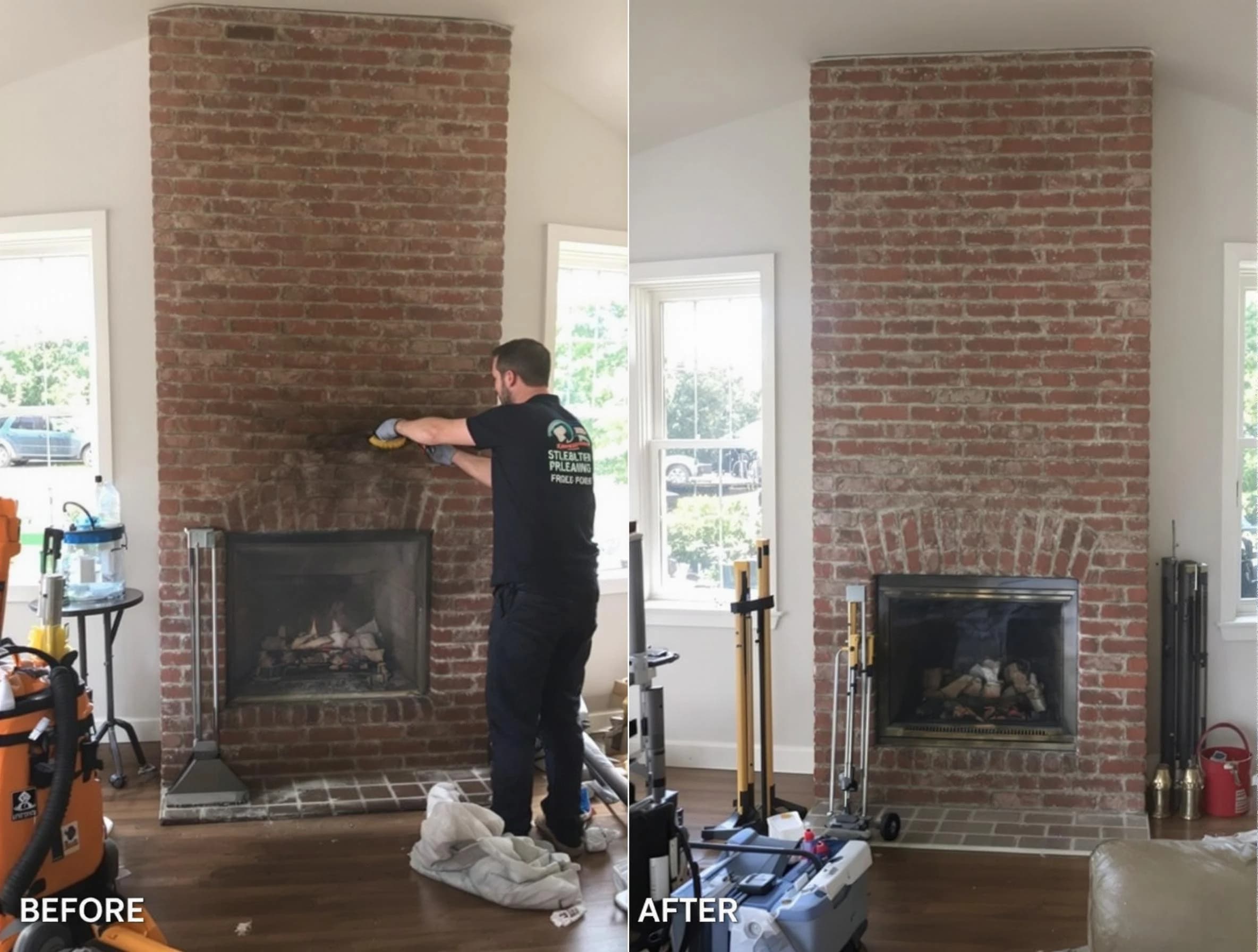 Finished chimney sweeping service by Smyrna Chimney Sweep in Smyrna, TN