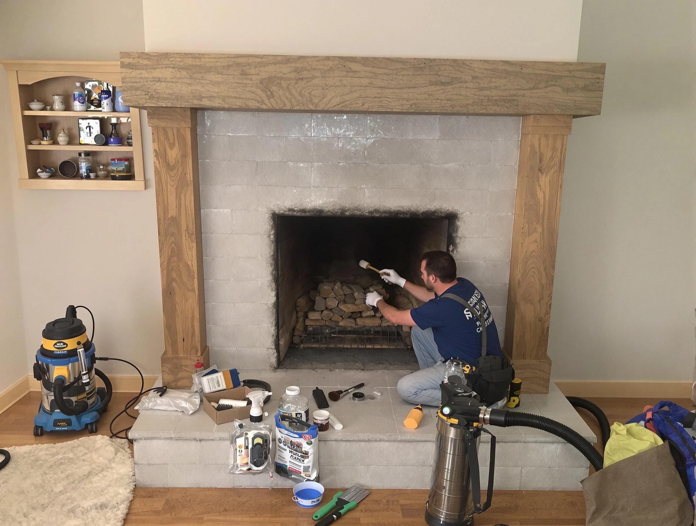 Detailed creosote removal process by Smyrna Chimney Sweep in Smyrna, TN