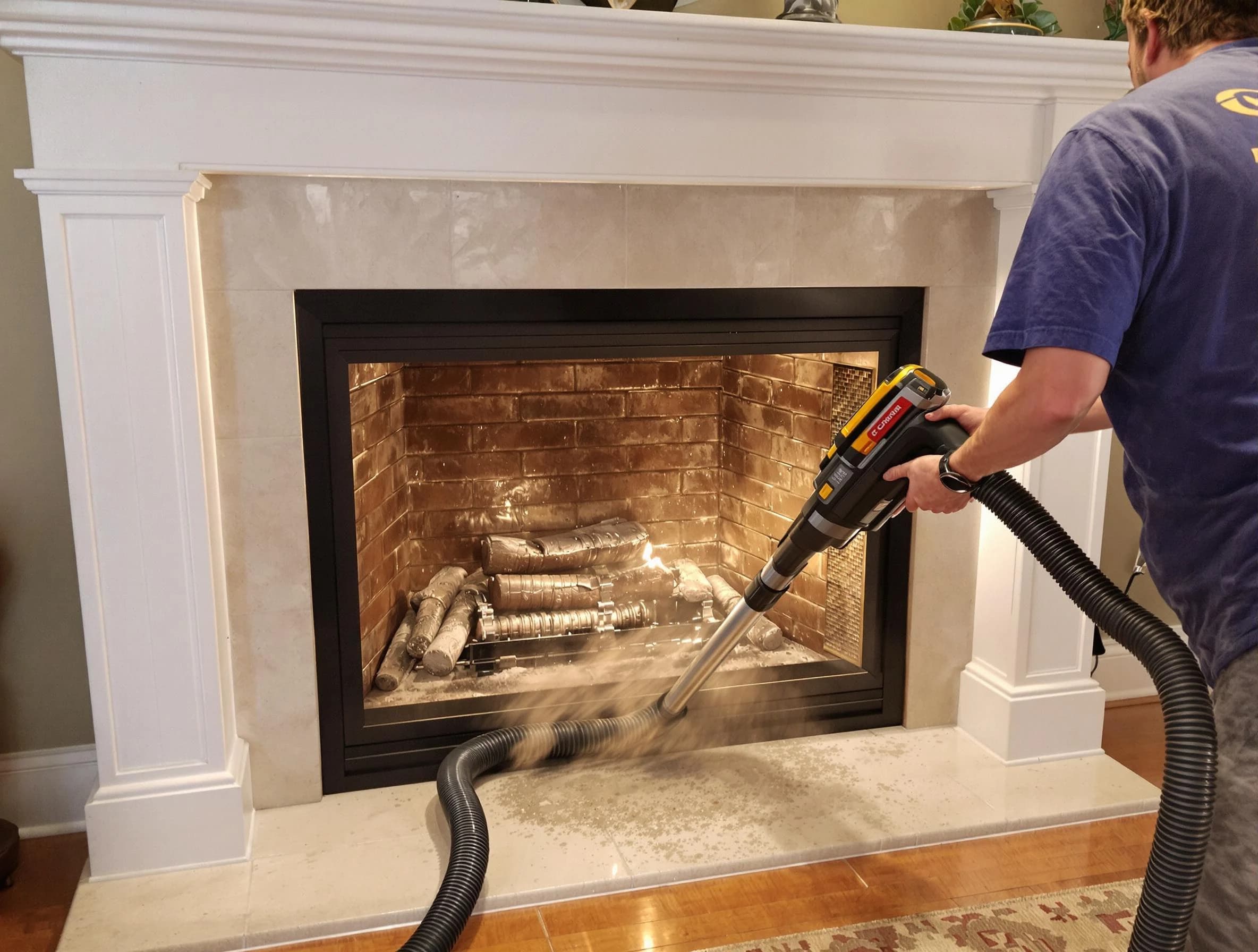 Fireplace cleaning performed by Smyrna Chimney Sweep in Smyrna, TN