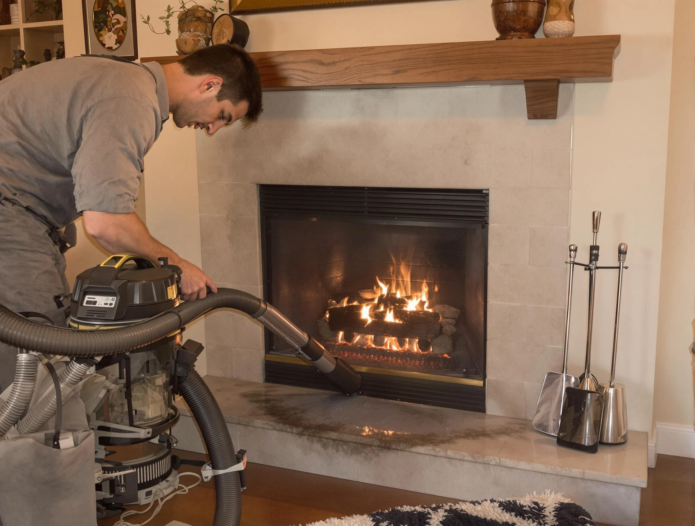 Routine fireplace upkeep by Smyrna Chimney Sweep in Smyrna, TN