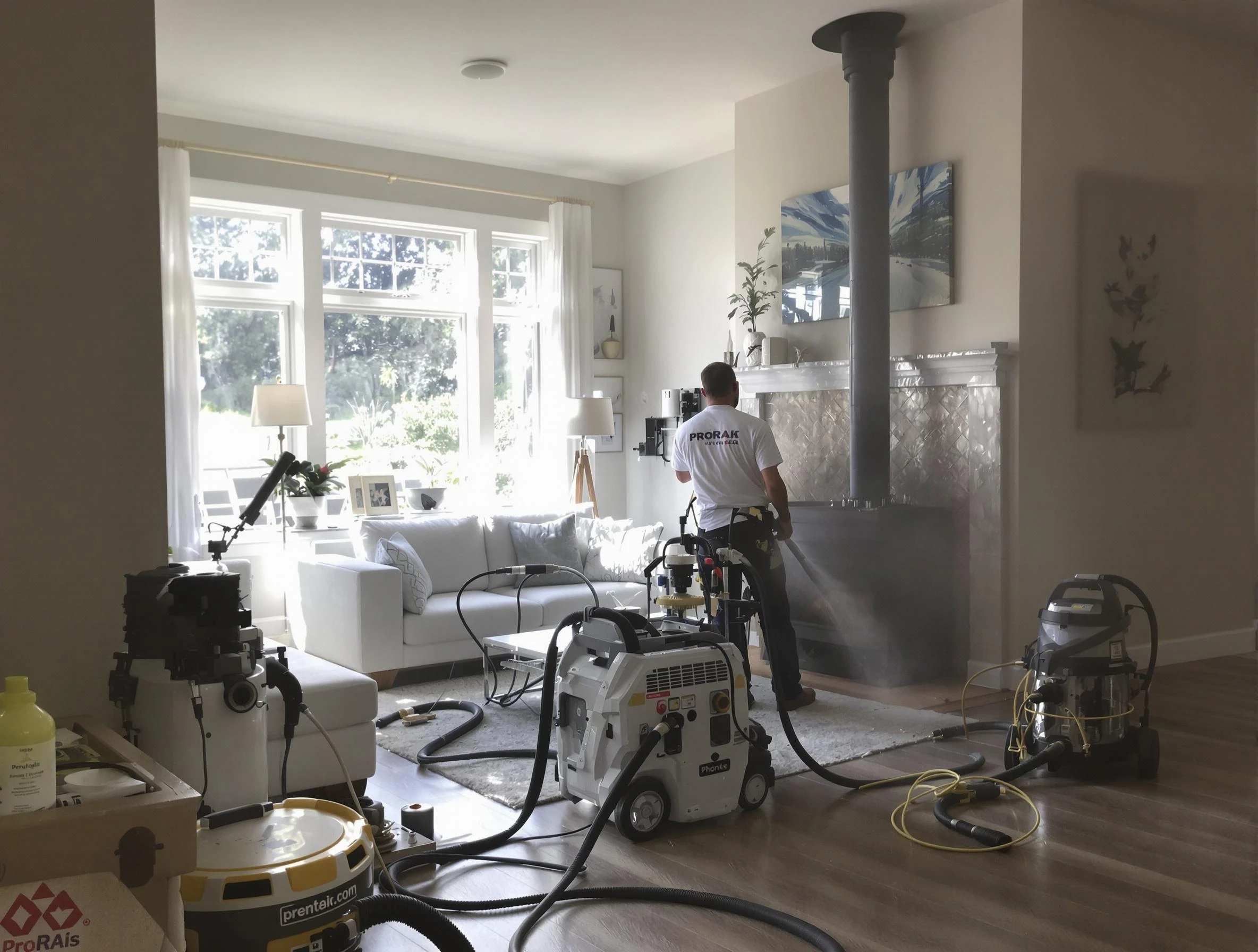 Soot removal service by Smyrna Chimney Sweep for a fireplace in Smyrna, TN
